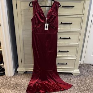 NWT mermaid satin dress